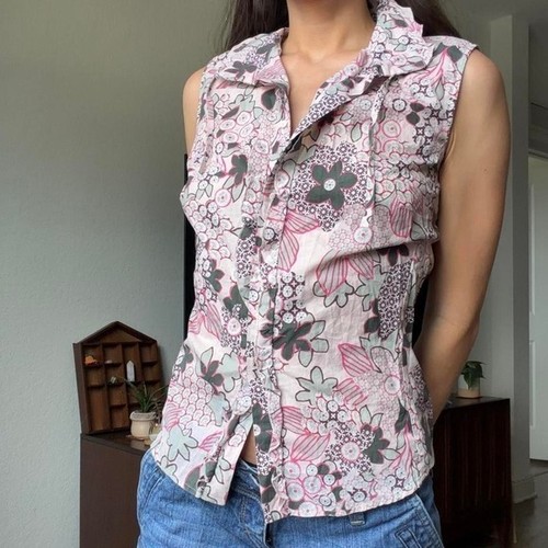 Blusa floreale con - , cravatta