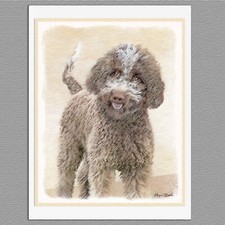 6 Biglietti di Auguri Lagotto