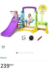 Parco Giochi 6 in 1 Multi Giochi da Giardino, con Altalena e Scivolo,...