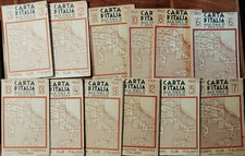 13 cartine d'italia vintage