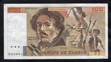 100 Francs Delacroix 1978 Etat
