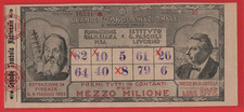 BIGLIETTO TOMBOLA LOTTERIA NAZIONALE GALILEI PISA PASCOLI LIVORNO 4 MAGGIO 1933