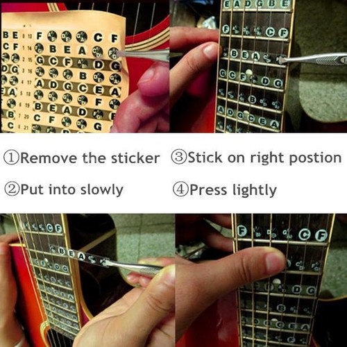 Impara chitarra adesivo - la,