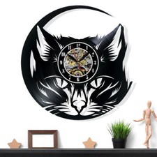 Katze Kätzchen Vinyl Wanduhr