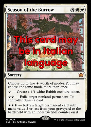 Mtg season the burrow exc - the,