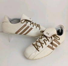 Scarpe da calcio Adidas x Yohji Yamamoto Y3 pelle crema 2006 UK 9 rare 012058