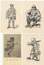 MILITARI - WW1 - 1914-15 Propaganda di guerra - Divise soldati allea     -mis253