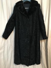 Pelliccia astrakan nero collo - pelliccia,