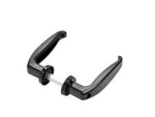 MANIGLIA NERA FERRO PER CANCELLI SERRAMENTI MANIGLE PORTE PORTONCINO METALLO