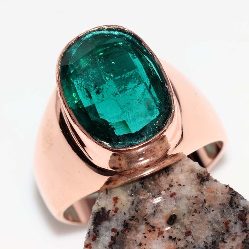 Anello uomo topazio verde