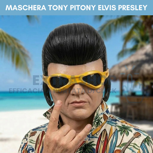 Maschera tony pitony elvis - maschera,