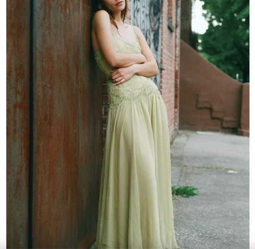 Zara abito georgette con pizzo - abito,