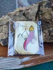 Cornetto Peperoncino Portafortuna Quadretto Legno Artigianale Confezione Regalo 