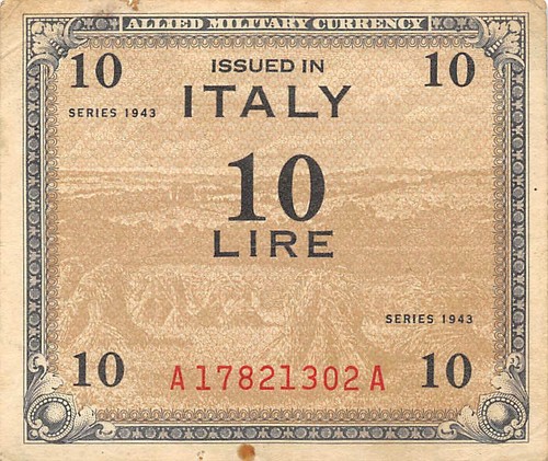 Italy lire series 1943 - 10,