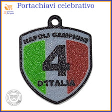 Portachiavi calcio Napoli campione Italia 4 quarto scudetto uomo donna tricolore