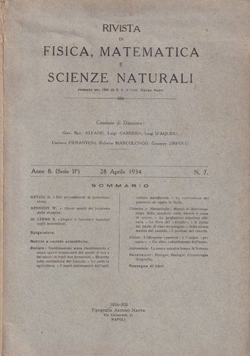 Rivista fisica matematica - rivista, fisica,