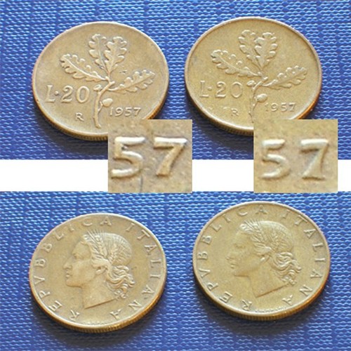 Coppia lire 1957 gambo - 20,