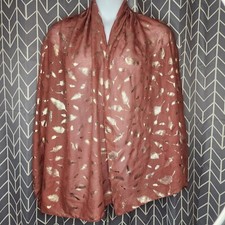 Stola sciarpa piuma lamina oro