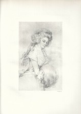 Stampa antica GIOVANE DONNA