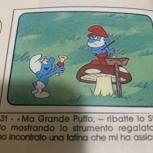 Figurina puffi album - figurina, n.31