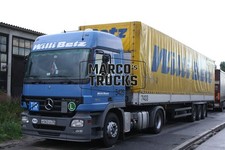 Truck photo Mercedes-Benz Actros 1844 Tarpaulin trailer Russia blue Willi #b2ir