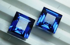 Zaffiro Blu Ceylon Naturale da 8 a 10 Ct Taglio Quadrato Certificato Gemme Sciolte