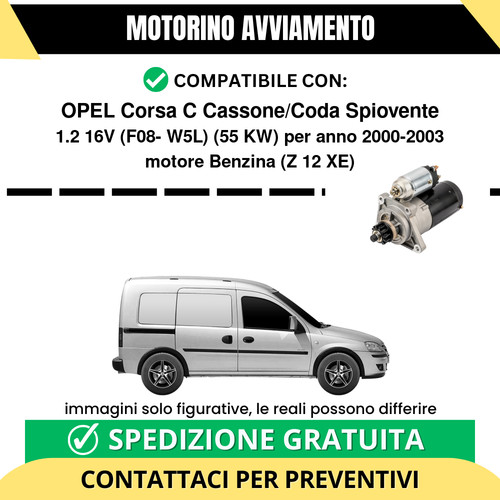 Motorino avviamento opel corsa - motorino,