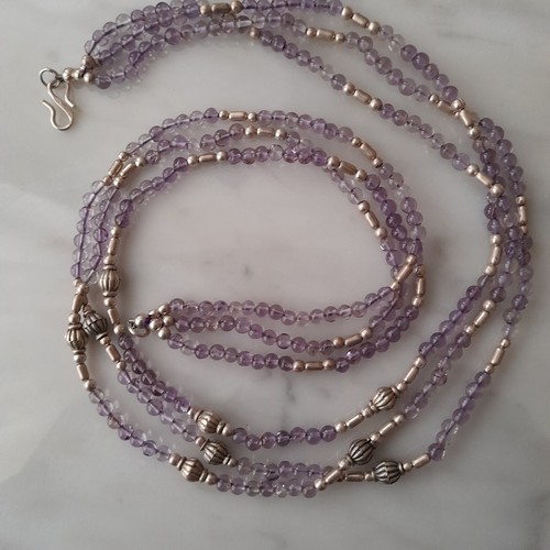 Ametista perle collana - perle, fili