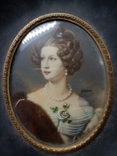 Miniatura dipinta, firmata con