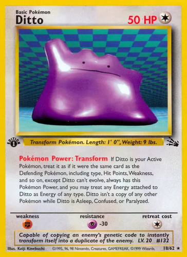 Ditto pokemon fossil - ditto,