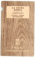 LA SACRA BIBBIA Levitico - Numeri - Deuteronomio - Collana L'Ulivo ed. Salani