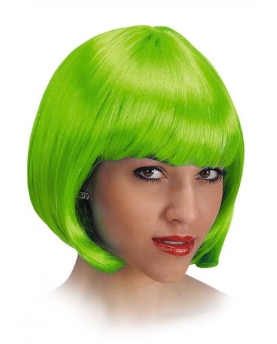 Parrucca pin verde fluo - up,