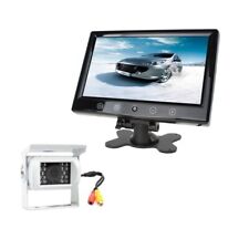 KIT MONITOR LCD 10" VIDEO AV1 AV2 TELECAMERA 18 LED PER RETROMARCIA AUTO