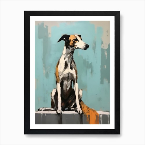 Whippet dog quadro - whippet,