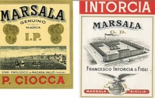 Etichette n. 4. Vini o liquori 3 Marsala + 1 Pantelleria. Vintage vedi foto