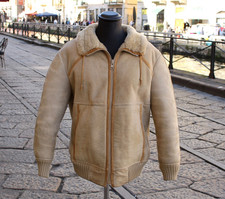 Giubbotto bomber Montone Beige