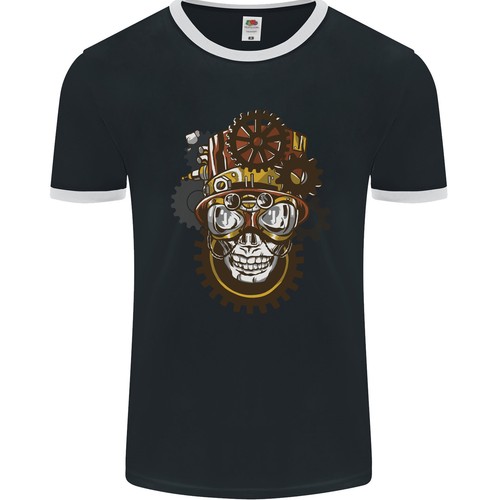 Steampunk skull uomo ringer - skull,