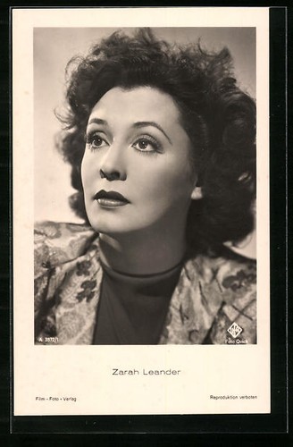 Cartolina attrice zarah - cartolina,