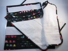 SET ASILO 4 PEZZI "LAVAGNA" DA RICAMARE O PERSONALIZZATO CON NOME