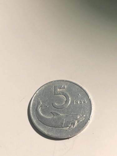 Moneta lire del - da, 1954