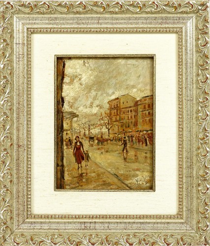 Dipinto olio tavoletta - su,