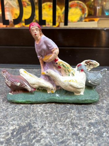 Presepe donna contadina oca - contadina,