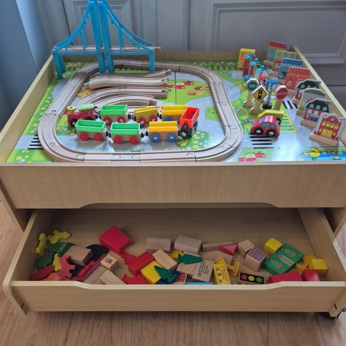 Tavolo treno giostra - giostra, legno