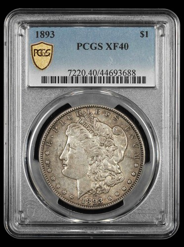 1893 pcgs xf 40 - 1893, xf-40