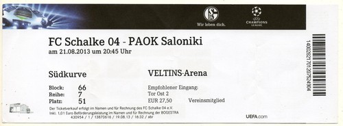 Biglietto schalke - fc, 04