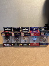 5 x Funko Pocket Pop Keychains Batman, Kro, Sprite, Genie & Thor New