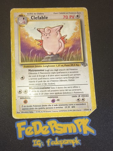 Carta pokemon clefable holo - carta, no