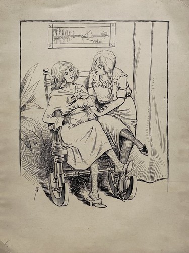 Interno con giovane donna - , in