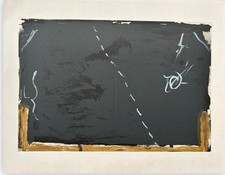 Tapies Antoni-litografia 1968 da "Derrière le Miroir"-cm. 38x56-appl. su cart.no