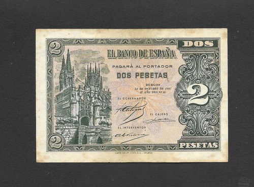 Pesetas octubre 1937 serie b - pesetas,
